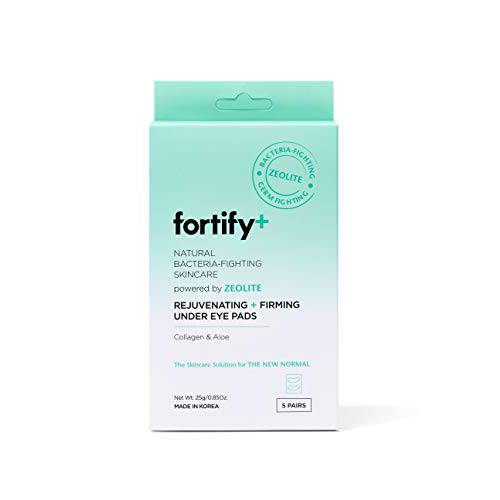 Fortify Natural Germ-Fighting Skincare - Firming Under Eye Pads - Moisturizing & Anti Aging | Rejuvenates + Protects Skin | Clean Beauty | Made in Korea - 5 Pairs…