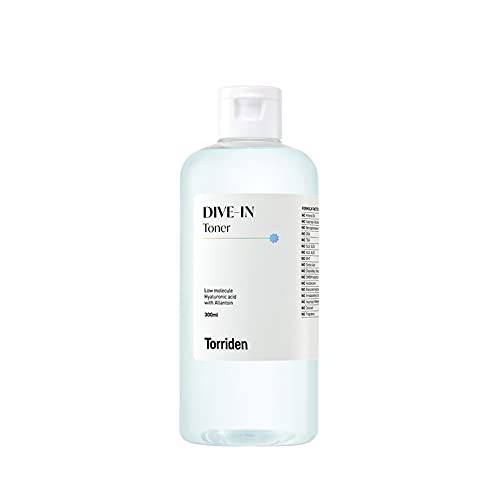 TORRIDEN Dive-in Low-Molecular Hyaluronic Acid Toner 10.14 fl oz | Low pH Facial Astringent for Hydrating, Exfoliating, Sensitive, Oily Skin | Alcohol-Free, Fragrance-Free, No Colorants