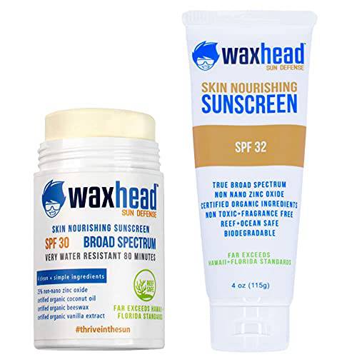 Waxhead Sport Zinc Sunscreen Stick + Zinc Oxide Sunscreen Lotion