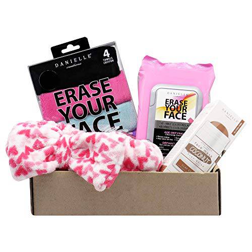 Danielle Enterprises Erase Your Face Super Gift Set, 4 Piece Set, Micellar Water Wipes, 1 count