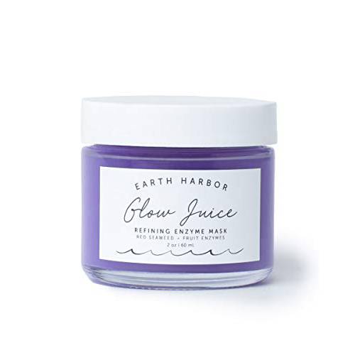 Earth Harbor | GLOW JUICE Refining Enzyme Mask | 100% Natural & Nontoxic | Red Seaweed + Fruit Enzymes | Brightens and Clarifies |2 oz