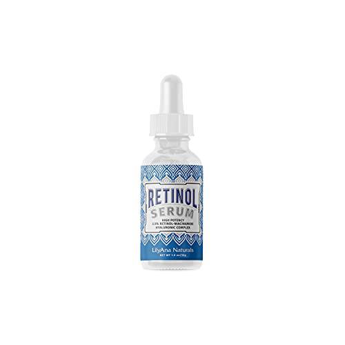 Retinol Serum by LilyAna Naturals - Retinol Serum for Face has pure retinol (2.5%) for effective treatment of dark spots and acne scars - Vitamin C Serum for Face - Skin Care Products - 1oz