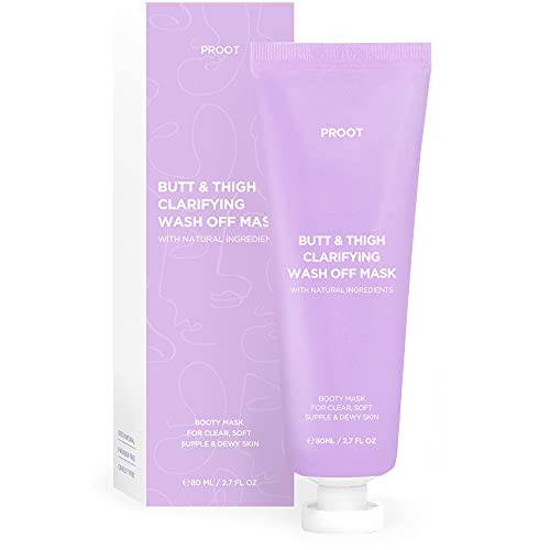 Butt & Thigh Clarifying Wash Off Mask | Butt & Thigh Booty Mask | Lightweight Wash Off Type Butt Mask for Cellulite, Stretch Marks, Skin Detox, Ingrown Hairs | Skin Firming and Clearing Booty Mask Formula for Sensitive and All Skin Type | Formulated with Collagen, Rosemary Extract, Centella Asiatica, and Other Natural Ingredients | 100% Natural, Cruelty-free | 2.7 oz