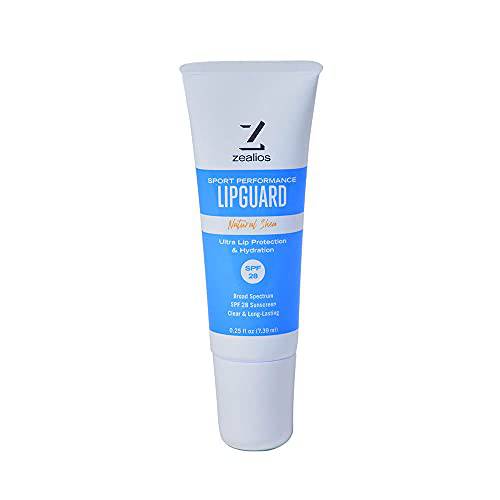 Zealios LipGuard - SPF 28 - UVA/UVB Sunscreen Protection & Repair Chapped Lips - Broad Spectrum Protection Lip Balm - Sensitive Skin Safe - Paraben Free - Coconut, Jojoba Oils - Lip Applicator