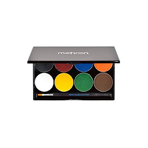 Mehron Paradise Basic Face Paint Palettes, 8 Colors