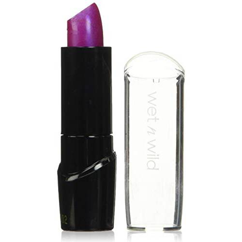 wet n wild Silk Finish Lipstick| Hydrating Lip Color| Rich Buildable Color| Fuchsia with Blue Pearl