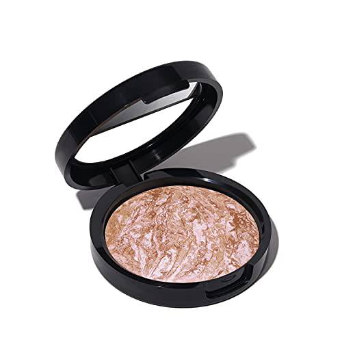 LAURA GELLER NEW YORK Baked Face and Body Frosting - Tahitian Glow - 2 Oz - Illuminating Bronzer Powder - Weightless Creamy Texture - Apply Wet or Dry