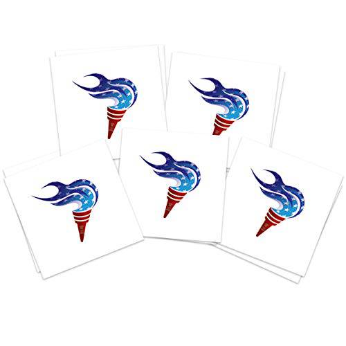 Olympic Torch Temporary Tattoos (10-PACK) | Skin Safe | MADE IN THE USA| Removable