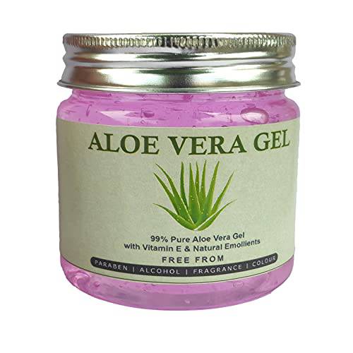 Raslok Aloe Vera Gel Pure Natural Organic Aloe Gel For Moisturizing Face Skin & Hair Care (Rose, 7.76 OZ)