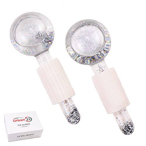 Urban22 Ice Globes for Facials Face Massager Face Tools Cooling Globes Freezer Safe Tighten Skin Reduce Puffiness Headaches Migraines Premium Antifreeze Proof Glass for Clear Skin