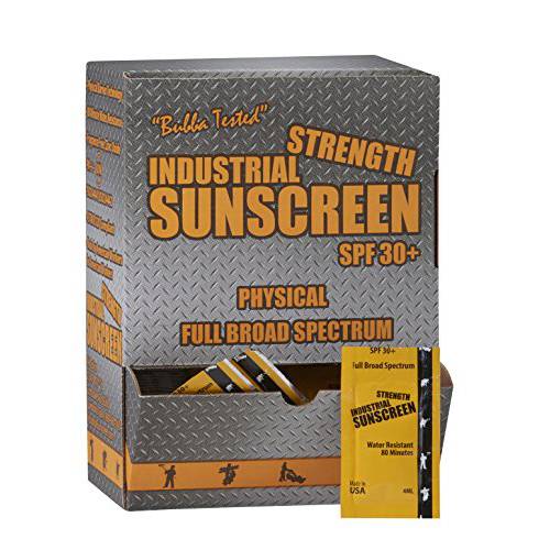R&R Lotion Box of 100 - Single Use Foil Packs Industrial Zinc Oxide Sunscreen SPF36, Full Broad Spectrum, Rubs in Clear, Protects Immediately, 80-min Water Resistance. Anti-inflammatory Properties.,white,4ML Foil Pack Case of 100,ICSSF-30+FF-100