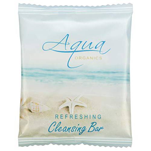 1-Shoppe All-in-Kit Aqua Organics Bar Soap, Travel Size Beach Hotel Amenities, 0.5 oz (Case of 100)