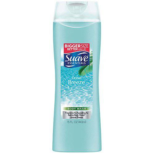 Suave Essentials Body Wash, Ocean Breeze (Pack of 4)