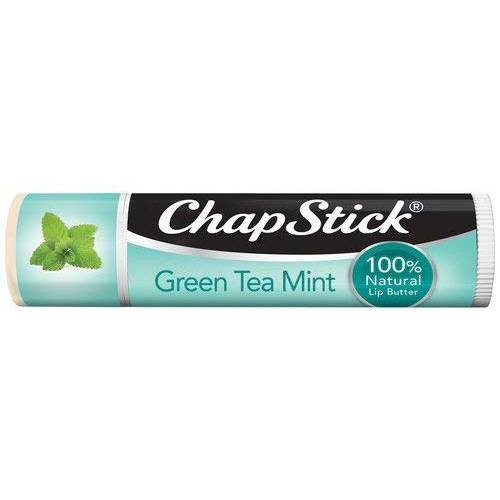 ChapStick 100% Natural Lip Butter, Green Tea Mint, 0.15 oz (Pack of 6)