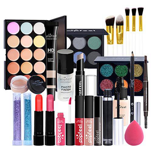 All-In-One Makeup Kit, 25 Pcs Complete Makeup Gift Set Full Kit Combination with Eyeshadow Blush Lipstick Concealer etc, Essential Starter Bundle for Women, Pro Multi-purpose Beauty Cosmetic Set3
