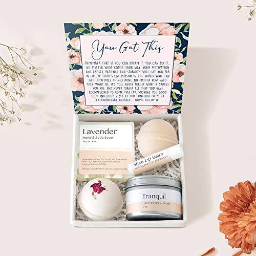 Motivational Gift Spa Box Set - Inspirational Gift, Motivational Quotes, Encouragement, Empowering, Inspirational Card & Spa Gift to Encourage Loved One