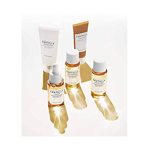 SKIN1004 Madagascar Centella Travel Kit | Toner, Ampoule, Soothing Cream, Cleansing Oil, Ampoule Foam | Basic Skincare Pouch | Compact Size | Soothing Calming