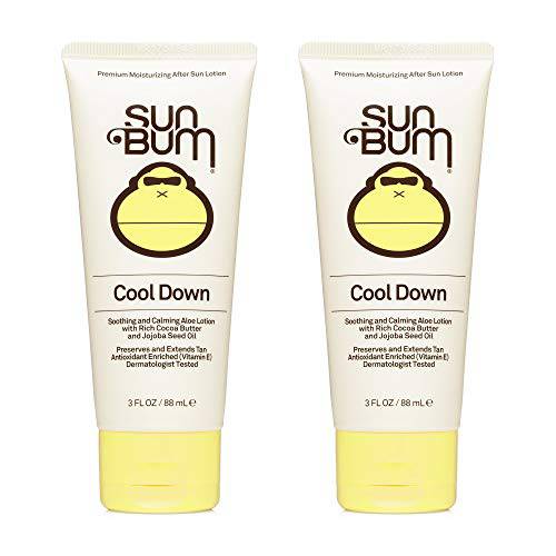 Sun Bum Sun Bum Cool Down Aloe Vera Lotion Vegan and Hypoallergenic After Sun Gel With Cocoa Butter To Soothe and Hydrate Sunburn Pain Relief 3 Ounce 2 Pack