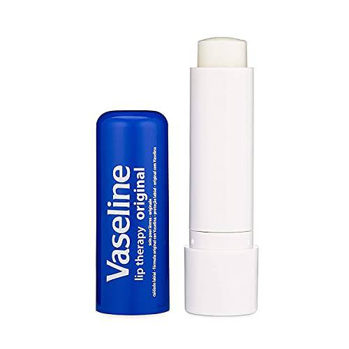 Vaseline Lip Therapy Stick, Original | Original Petroleum Jelly Vaseline Lip Balm for Soft Lips | 4.8g