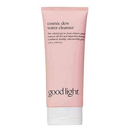 Good Light Cosmic Dew Water Cleanser. Celestial Gel-to-Foam, Multi-Purpose Cleanser to Remove Impurities and Hydrate. Made with Glycerin and Hyaluronic Acid. Sensitive Skin Safe (3.38 fl oz)