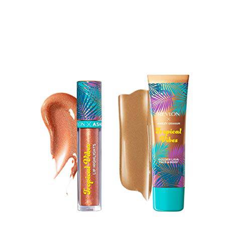 Revlon Tropical vibes ashley graham tropical heat kit, lip highlighter and bronzer, 8 Ounce