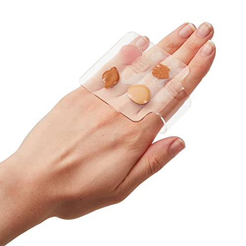 Hand Held Makeup Mixing Palettes for Foundation, Cream Products (Acrylic, 4 Pack)