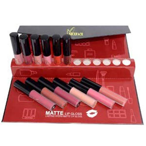 COOSA Nude Matte Liquid Lipstick Set, 12 Colors Waterproof Long Lasting Non-Stick Cup Velvet Matte Lip Gloss Gift Set