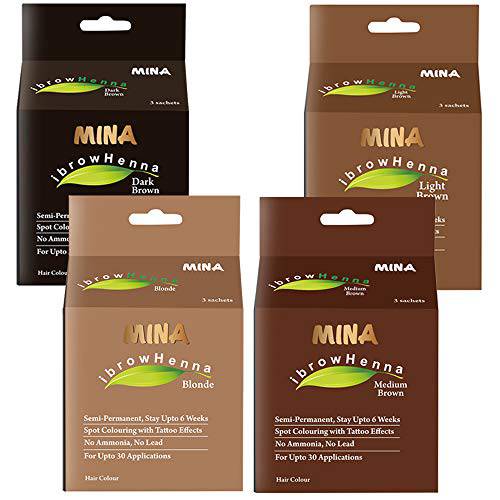 MINA ibrow Henna Regular Pack Combo Pack (Pack Of 4)