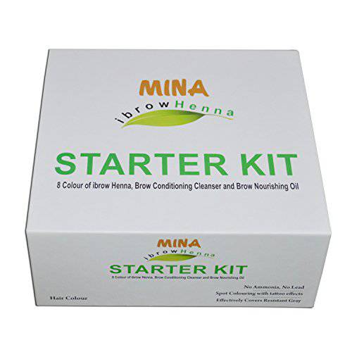 MINA ibrow Henna Starter Kit (Starter Kit 8 Color Set)