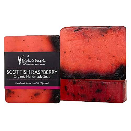 The Highland Soap Company, Organic Handmade Soap, 5.3oz (Wild Scottish Raspberry)