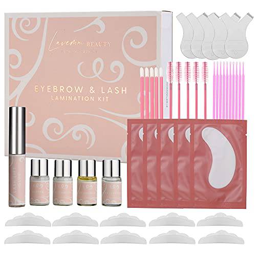 Lavemm Beauty Eyebrow Lamination Kit | DIY Perm For Lashes and Brows | Instant Lift For Eyebrows Salon Results lasts 6-8 weeks Eyebrow Brush and Eyelash | Brow Brush And Micro Brushes Added