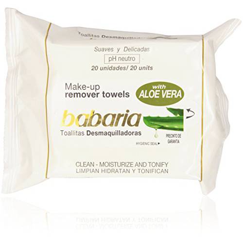 Babaria Naturals Aloe Vera Make up Remover Towels/Wipes