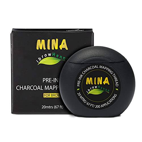 MINA ibrow Charcoal Mapping Thread for Microblading, White