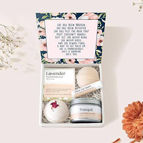 Thinking of You Spa Gift Box Set - Inspirational, Heartfelt Card & Spa Gift Box to Send Love & Thoughts for Condolences, Support, Sympathy, Illness, etc