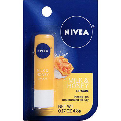 NIVEA A Kiss of Milk & Honey Natural Defense & Soothing Lip Care 0.17 oz (Pack of 12)