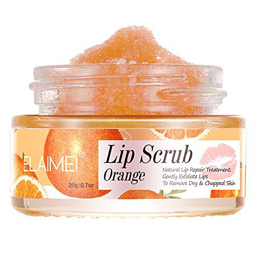 Lip Scrub, Exfoliator Moisturizer Lip Sugar Scrub Moisturizing Collagen Lip Balm Mask Night Sleep Lip Mask Effectively Moisturizes And Repairs Dry Lips Lip Treatment - Orange
