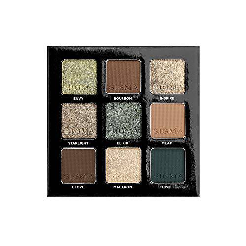 Sigma Beauty On-the-Go Eyeshadow Palette - Ivy - 9 Bold Eyeshadow Shades in Matte, Shimmer and Metalic Finishes - Highly Pigmented Vegan Eye Makeup Palette - Clean Beauty Products