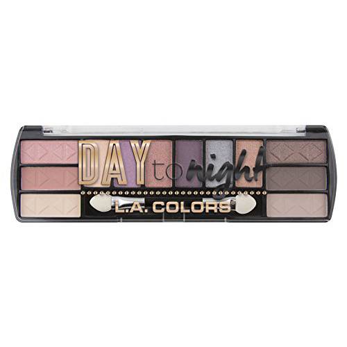 L.A. COLORS Day To Night 12 Color Eyeshadow Palette, Dawn, 0.28 Oz