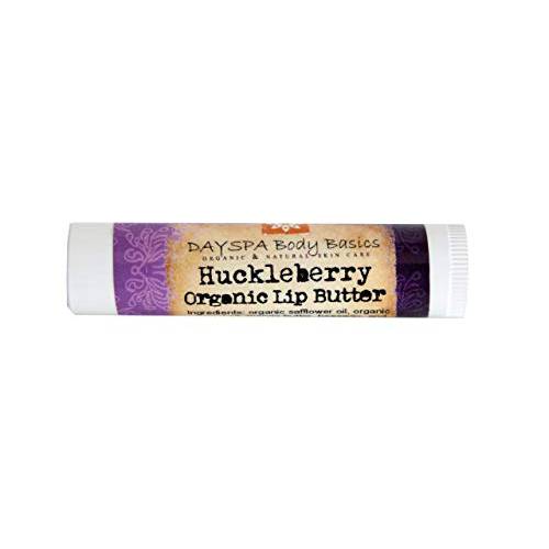 All-Natural Huckleberry Lip Butter - Organic Cold-Pressed Oils & Beeswax to Soothe & Protect - Hypoallergenic, Non-Toxic, Cruelty Free Lip Balm, Handmade in USA by DAYSPA Body Basics