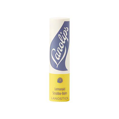 Lanolips Lemonaid Scrubba Balm - Exfoliating Lip Balm with Sugar Crystals + Lanolin - Treat Dry, Flaky Lips (3.3g / 0.116 oz)
