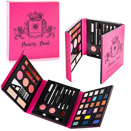 SHANY Beauty Book Makeup Kit – All in one Travel Makeup Set - 35 Colors Eye shadow, Eye brow, blushes, powder palette,10 Lip Colors, Eyeliner & Mirror - Holiday Makeup Gift Set
