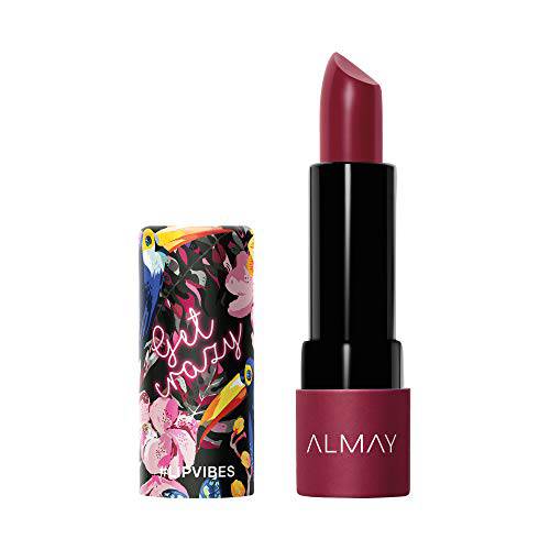 Lipstick with Vitamin E Oil & Shea Butter by Almay, Matte Finish, Hypoallergenic, Get Crazy, 0.14 Oz