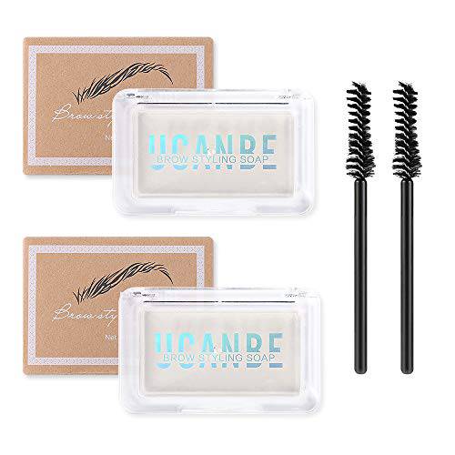 UCANBE 2PCS Eyebrow Soap Kit, Brow Styling Soap for 4D Natural Eye Brow Makeup, Long Lasting Waterproof Smudge Proof Eyebrow Cosmetics