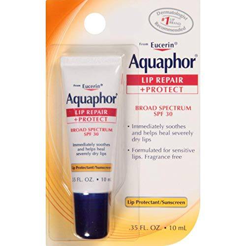 Aquaphor Lip Repair + Protect, Broad Spectrum SPF 30 0.35 oz (Pack of 5)