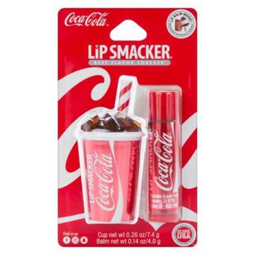 Lip Smacker Classic Coca Cola Flavored Lip Balm, Cup And Coke Flavored Lip Balm Tube, Matte Clear, Set of 2