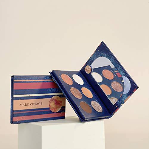 READY TO SHINE Mars Voyage Small Eyeshadow Palette with 6 Highly Pigmented Matte, Frost, and Shimmer Pocket-Sized Mini Travel Eyeshadows