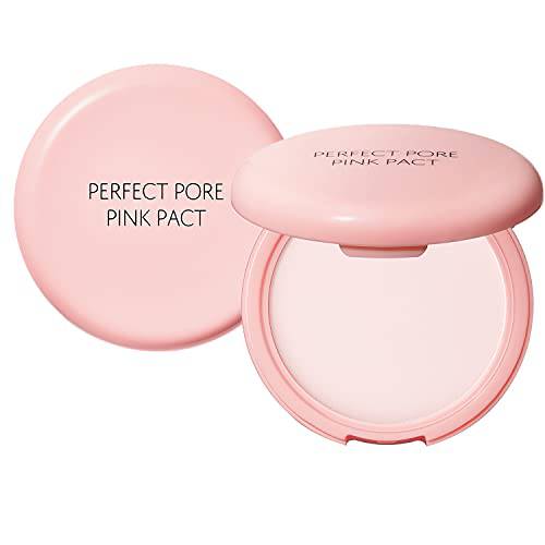 the SAEM Saemmul Perfect Pore Pink Pact - Makeup Finishing Pressed Powder for Sebum Control and Pore Minimization, Soothes Sensitive Skin with Calamine, Setting Powder, Clumps Free 12g