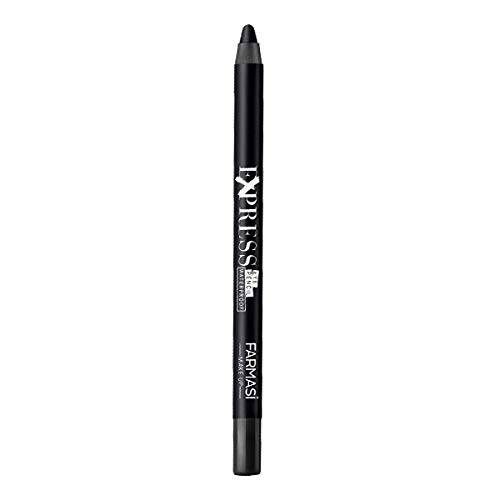 FARMASi Express Waterproof Eye Pencil, Waterproof, Fade-Proof Eye Makeup, Easy to Sharpen Liner Pencil, Long Lasting, Smudge Proof Eye Liner, 0.04 oz / 1.14 g (Black)