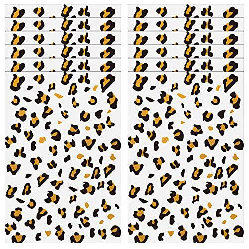 12 Sheets Cheetah Temporary Tattoo Temporary Whisker Tattoos Leopard Print Temporary Tattoos Brown Leopard Face Stickers Gold Temporary Tattoos Cheetah Accessories for Women Halloween Party Decoration