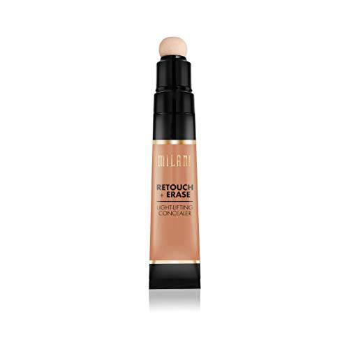 Milani Retouch + Erase Light-Lifting Concealer - Deep Honey (0.24 Ounce) Cruelty-Free Liquid Concealer with Cushion Applicator Tip to Cover Dark Circles, Blemishes & Skin Imperfections